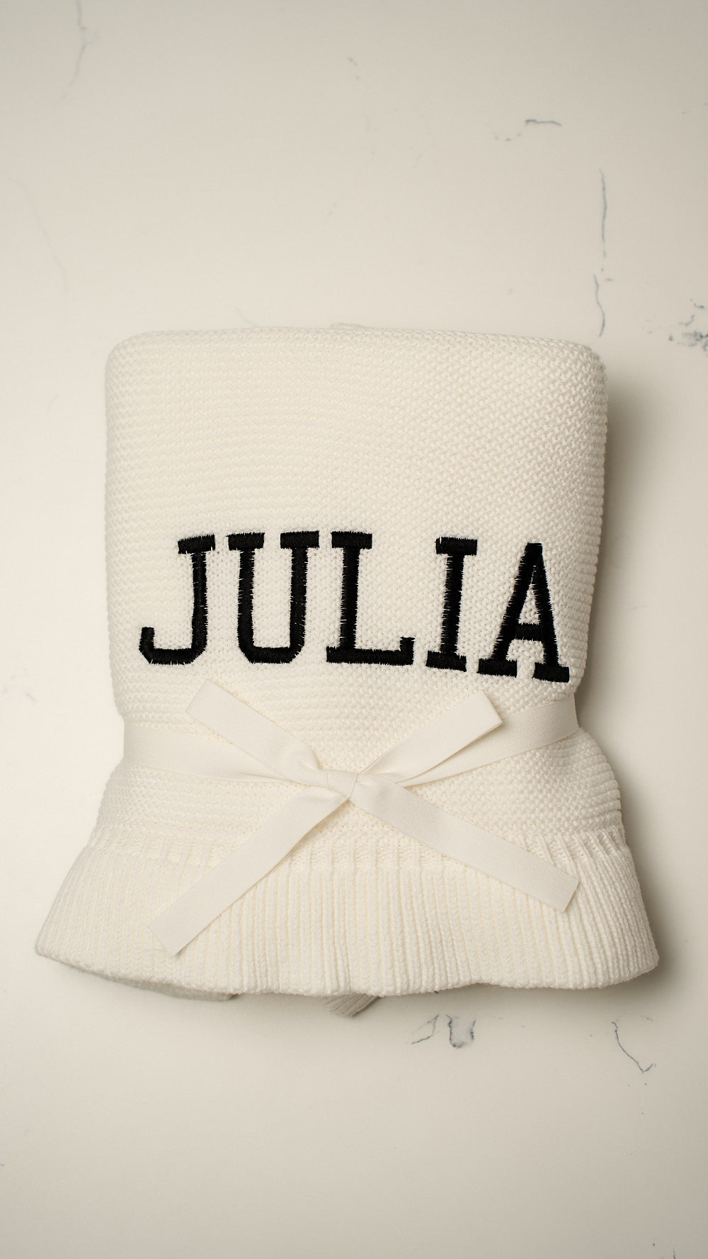 Ruffle Knit Baby Blanket